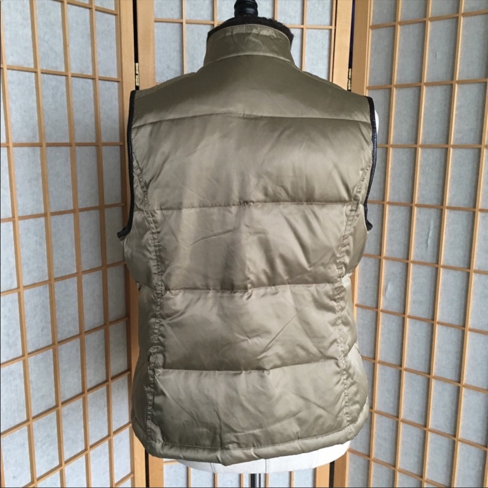 Charter Club Gold Feather Down Vest SZ MP - Picture 7 of 8